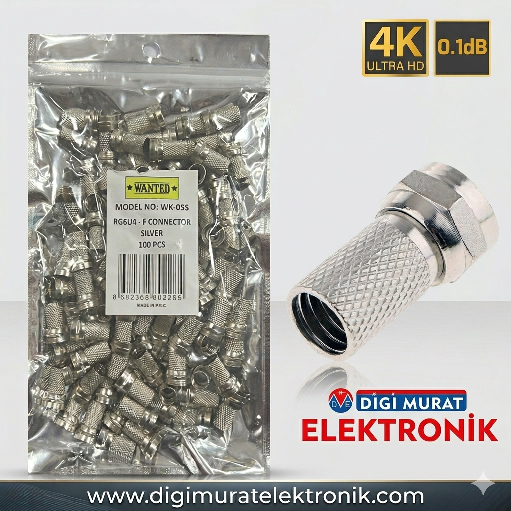 RG6 F Konnektör 1. Kalite 100 Adet