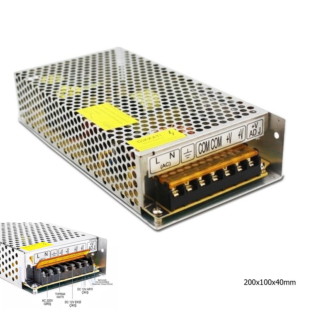 Adaptör Metal Kasa 12v 10a Rose